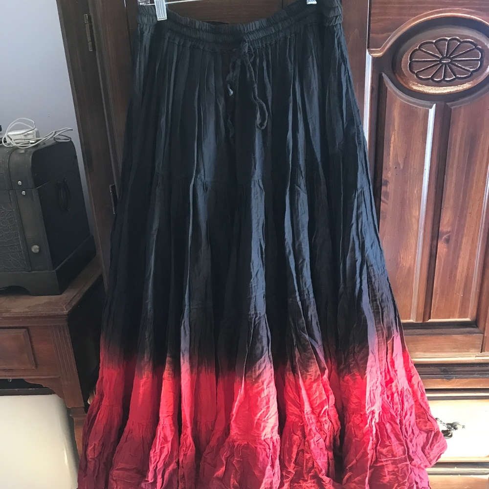 10 Yard Skirt, Tribal Belly Dance, Flamenco, Boho, Ethnic Medium / Large